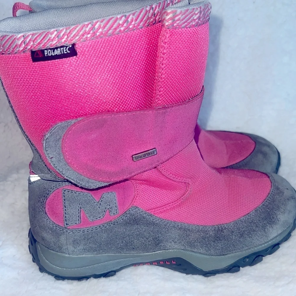 Merrell Kids' Gray Rain & Snow Boots Size‎ 4